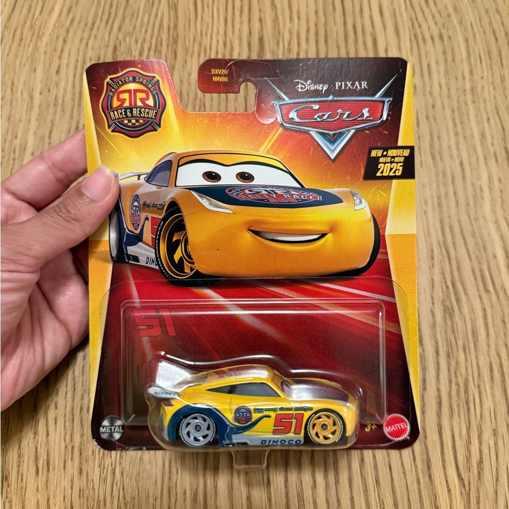 Disney Pixar Race & Rescue Dinoco Cruz Ramirez Toy Car - Yellow